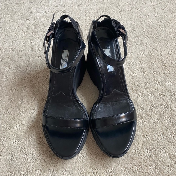 Prada Sport Ankle Strap Wedge Heels - Picture 2 of 7
